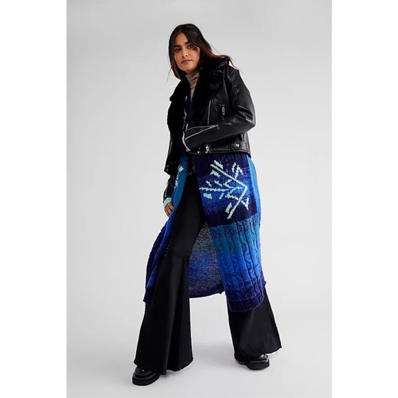 NWT Free People Flurry Cardigan Maxi Sweater Size M/L - Picture 3 of 13